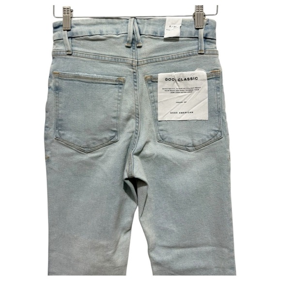 Good American Good Classic Faded Frayed Hem Jeans Size 26 NEW - Picture 7 of 11